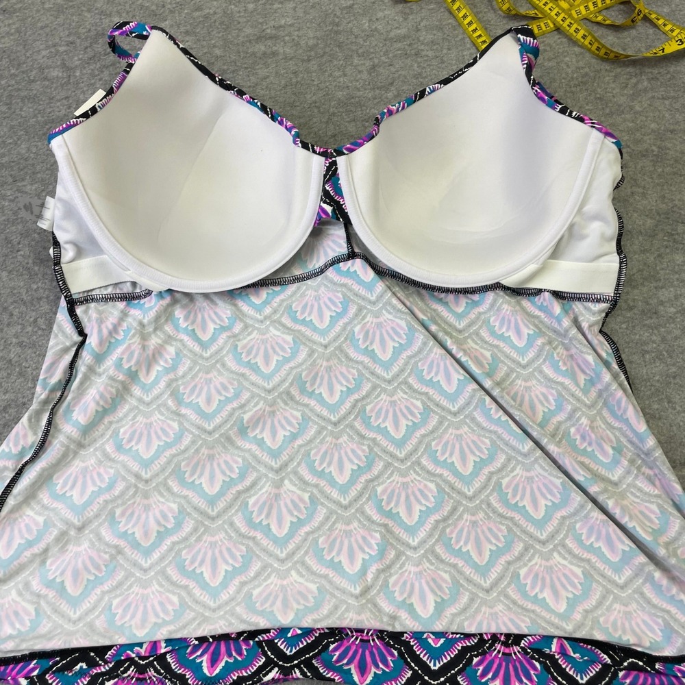 Lot of 2 Leilani Plus Raisins Curve Tankini Tops Size 24W Floral Geometric NWT - Picture 6 of 16